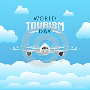 Hand drawn illustration of world tourism day concept. Vector Illustration