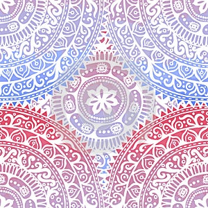 Hand drawn indial seamless pattern