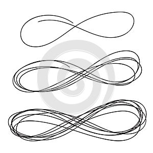 Hand drawn infinity sign