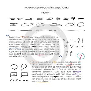 Hand drawn infographic creation kit.