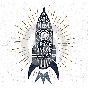 Hand drawn inspirational label