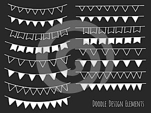 Hand drawn isolated doodle design elements