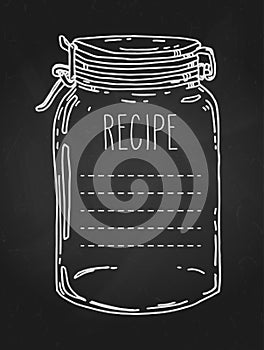 Hand drawn jar recipe template