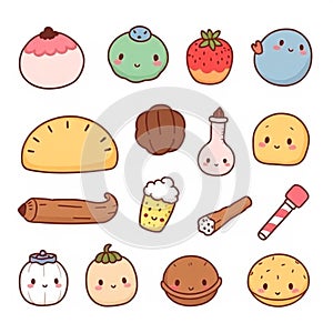 Hand-Drawn Kawaii Objects Collection photo