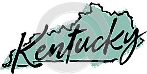 Hand Drawn Kentucky State Design