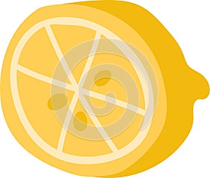 Hand Drawn Lemon Half