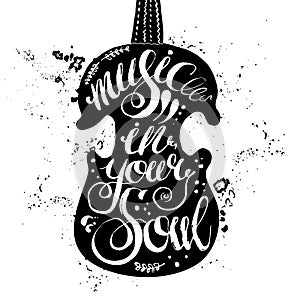 Hand-drawn lettering music in your soul.