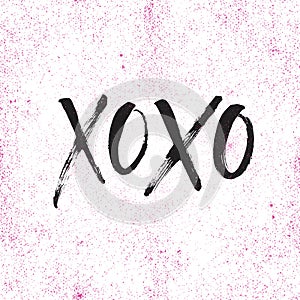 Hand drawn lettering XOXO photo