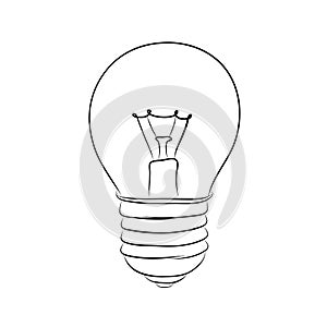 Hand-drawn lightbulb