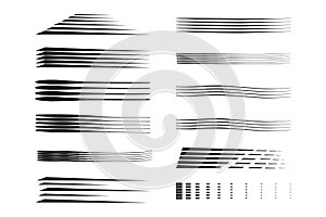 Hand drawn line border set and scribble design element. Vector illustration. EPS 10.