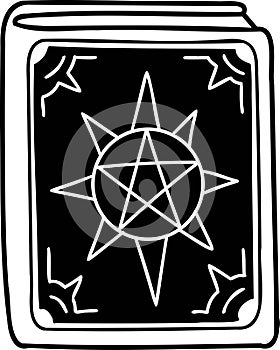 Hand Drawn magic book illustration