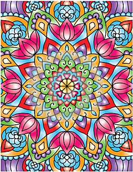 Hand Drawn Mandala Coloring Pages For Adult Coloring Book.