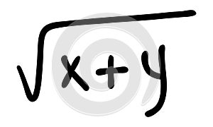 Hand drawn mathematical symbol for addition.