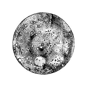 Hand drawn Mercury planet