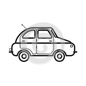 Hand drawn multi-purpose vehicle car illustration