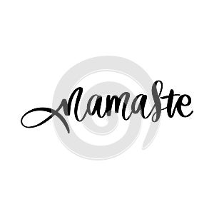 Hand drawn namaste vector quote. Hello in hindi. Indian phrase.