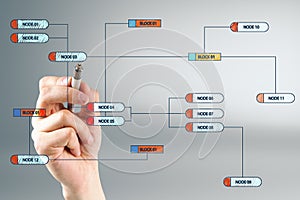 Hand drawn node background