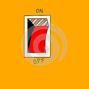 Hand-Drawn ON/OFF Toggle Switch
