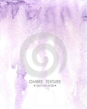 Hand drawn ombre texture. Watercolor painted light blue background