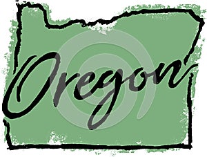 Hand Drawn Oregon State Design