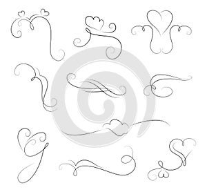 Hand drawn ornamental elements