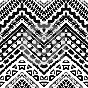 Hand drawn painted seamless pattern. Vector