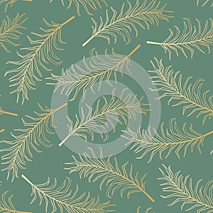 Hand drawn pal leaves tropical elegant seamless pattern