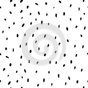 Hand-drawn pattern background with black and white strokes and dashes. Hand-drawn seamless pattern. Vector isolated illustration.