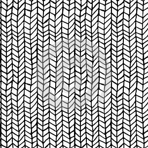 Hand drawn pattern texture repeating seamless monochrome, black and white. vector. Stylish fashion doodle