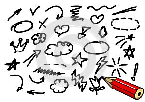 Hand drawn pencil doodle