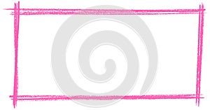 Hand-Drawn Pink Crayon Frame