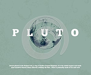 Hand drawn planet Pluto