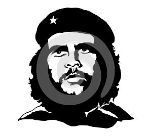 Che Guevara.Vector portrait of Che Guevara photo