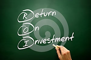 Hand drawn Return On Investment (ROI) concept, business strategy