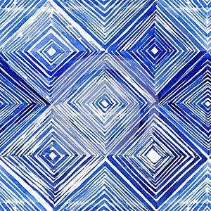 Hand drawn rhombus seamless pattern photo