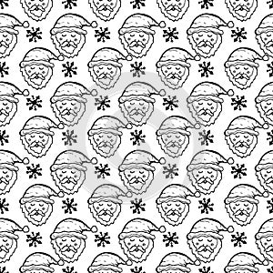 Hand drawn Santa claus pattern for celebration wrapping paper design photo