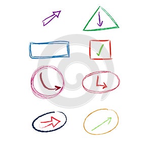 Hand Drawn Scribble Annotation Markers photo