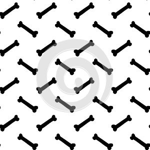 Hand drawn seamless pattern with bold dog bones. Vector pet background.