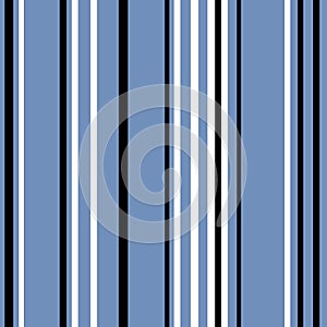 Hand drawn seamless pattern of navy blue white black abstract stripes. Trendy turquoise nautical masculine print