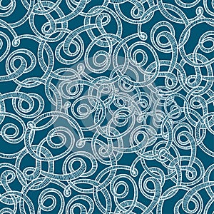 Hand-drawn seamless rope pattern