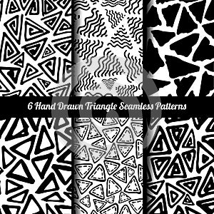 Hand Drawn Seamless Triangle Pattern