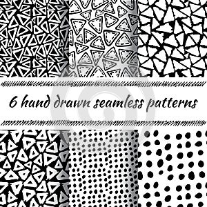 Hand Drawn Seamless Triangle Pattern