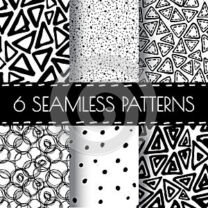 Hand Drawn Seamless Triangle Pattern