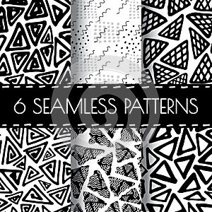 Hand Drawn Seamless Triangle Pattern