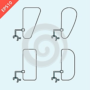 Hand drawn Shelf stoppers for supermarket shelves design vector flat isolated illustration