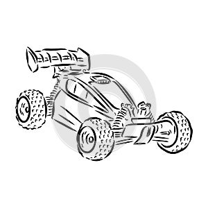 Hand drawn sketch car vector. car model sports, vector sketch. Pencil design.