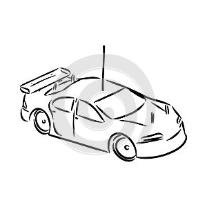 Hand drawn sketch car vector. car model sports, vector sketch. Pencil design.