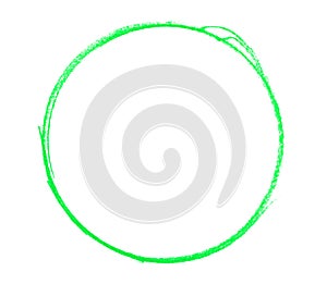 Hand drawn sketch of rgreen circle