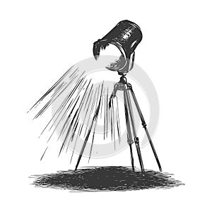 Studio Spotlight on Tripod, Dramatic Lighting Effect