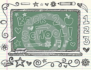 Hand-Drawn Sketchy Back to School Doodles photo